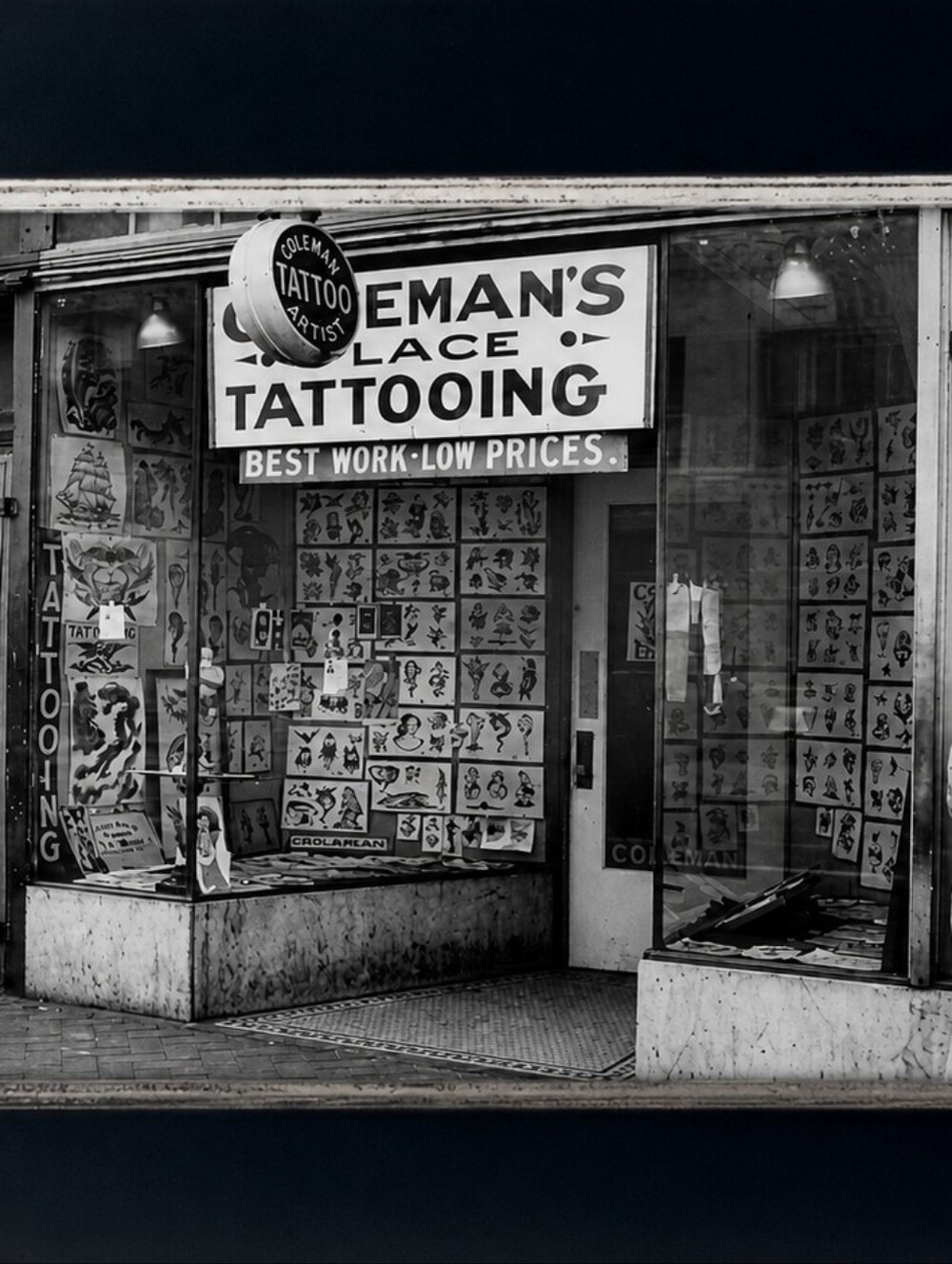 Vintage Tattooed Navy Artist Retro Tattoo parlor goth punk rockabilly tattoos - Picture 3 of 4